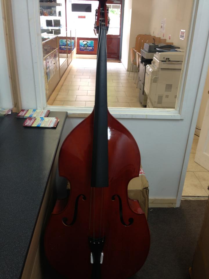 3 4 Double Bass Black Soft Case Bow large image 0