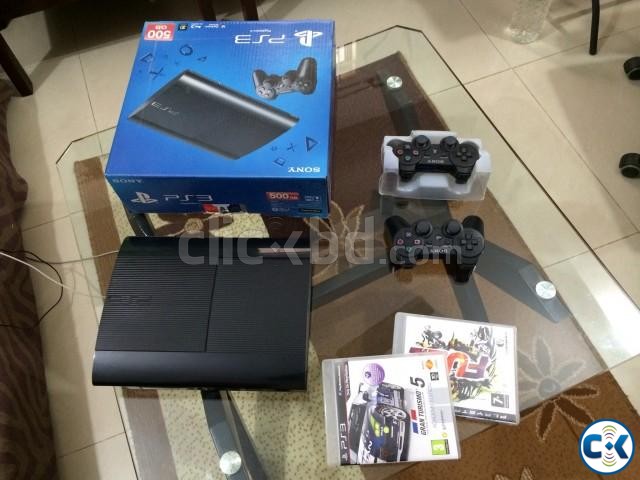 PS3 500GB Super Slim with 10 games large image 0