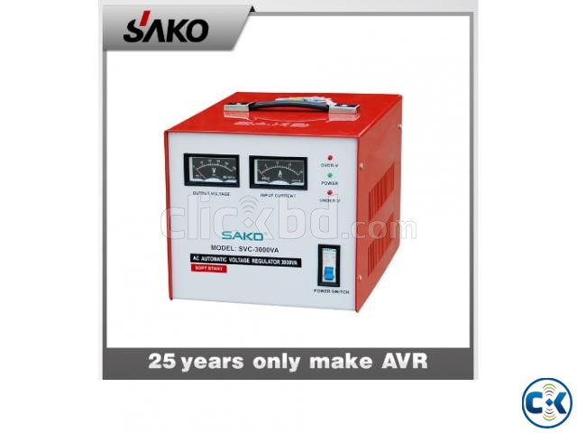 Power On Stabilizer SAKO Single Phase -3000 VA SERVO large image 0