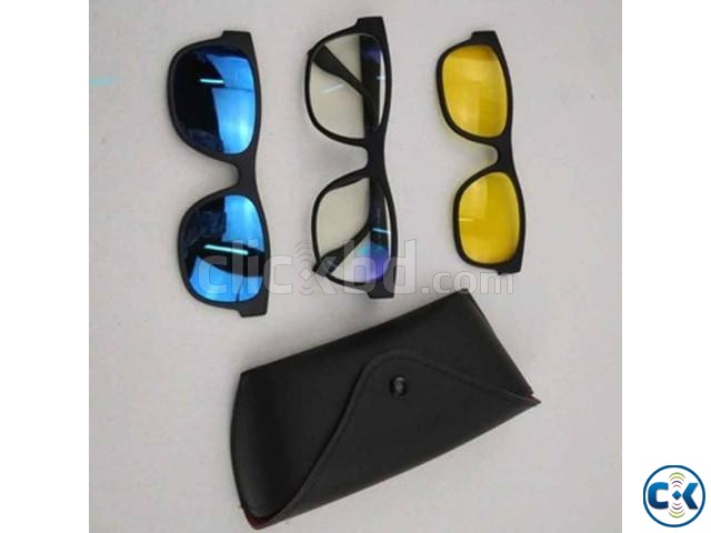 3 in 1 Magic Vision Stylish Sunglass with Night Vision large image 0