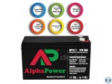AlphaPower Battery 12V 7Ah for UPS & Others, Made in Taiwan