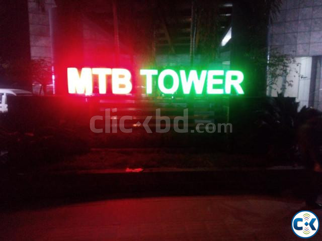 Acrylic Top Letter with Led Sign Board Neon Sign Board SS Si large image 1