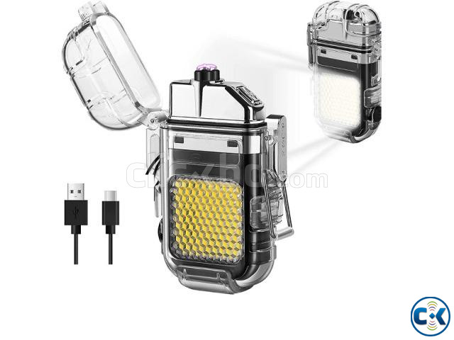 Flash Lights USB Arc Light LED Keychain Rechargeable large image 0