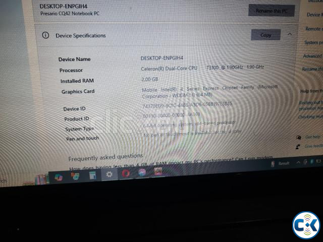 HP Compaq CQ42 Laptop For Sale large image 4