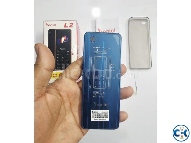 Bontel L2 Button Phone Touch Button With Back Cover Blue large image 1