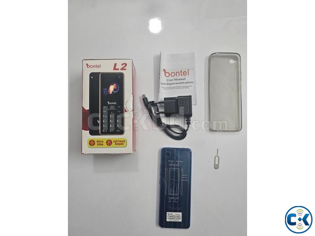 Bontel L2 Button Phone Touch Button With Back Cover Blue large image 2