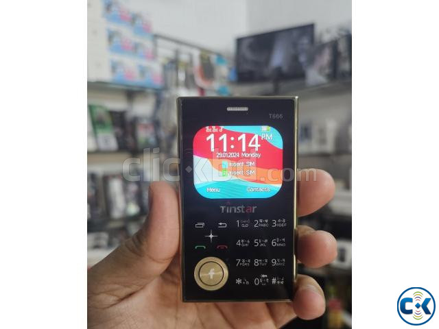 Tinstar T666 Galaxy Card Phone Dual Sim Gold large image 2