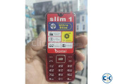Bontel Slim 1 Metal Button Phone Dual Sim Red