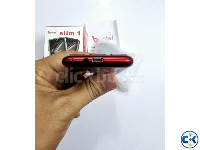 Bontel Slim 1 Metal Button Phone Dual Sim Red large image 4