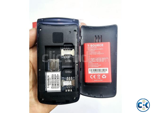 Tsource T203 Folding Phone Dual Display Auto Call Record Bla large image 2