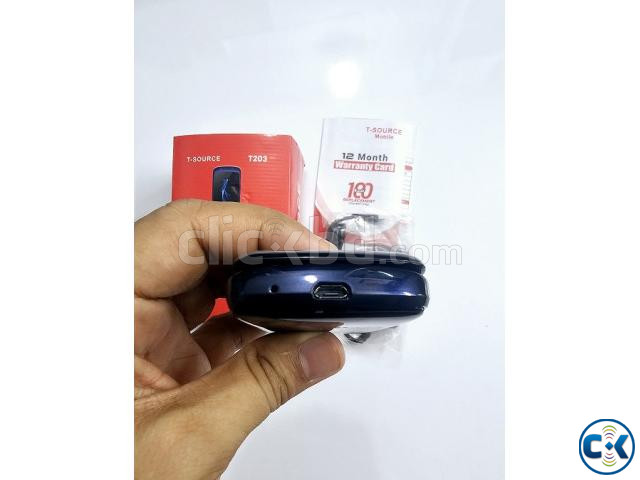 Tsource T203 Folding Phone Dual Display Auto Call Record Bla large image 3