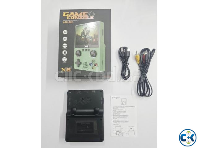 X6 Retro Handheld Game Console 32GB Kids Game Player Black large image 2