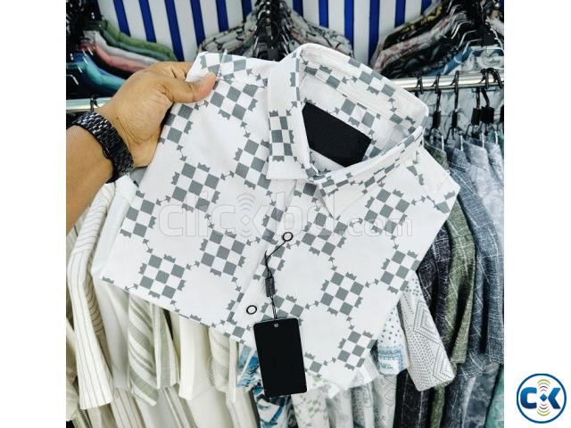 Luxury Popcorn Half Sleeve Print Shirt large image 1