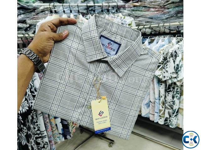Pure Cotton full Sleeve Check Shirt large image 3