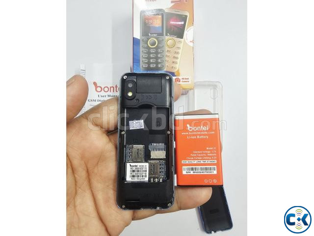 Bontel Spy S1 Mini Button Phone Metal Body Blue large image 3
