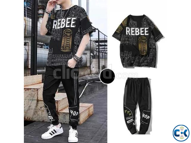 Drop Shoulder Mash T-Shirt and Trouser Combo large image 1
