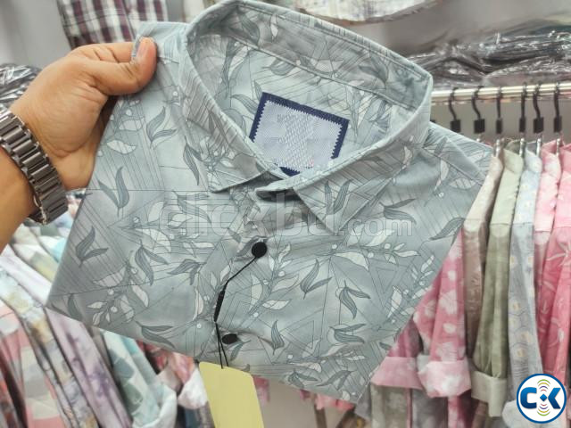 Pure Cotton full Sleeve Print Shirt large image 1