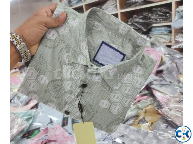 Pure Cotton full Sleeve Print Shirt large image 3