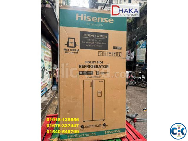 Hisense 580L RS3G558NMB Side by Side Refrigerator Price BD large image 0