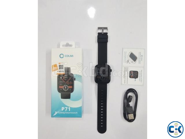 Colmi P71 Bluetooth Call Smartwatch Black large image 2