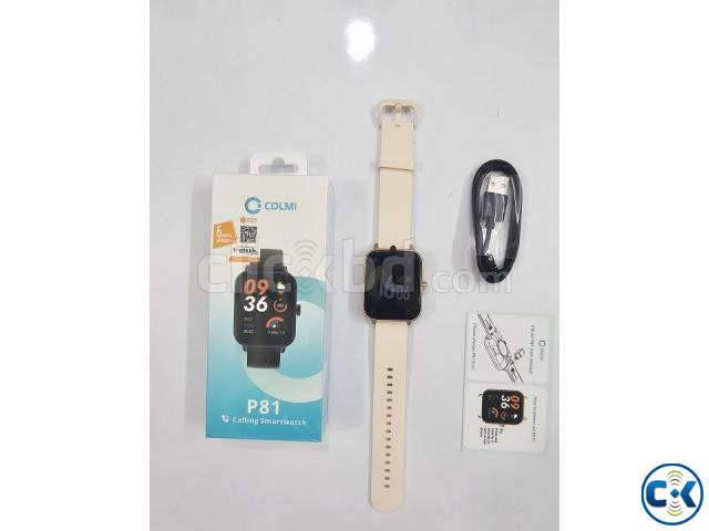 Colmi P81 Bluetooth Calling Smartwatch Gold large image 2
