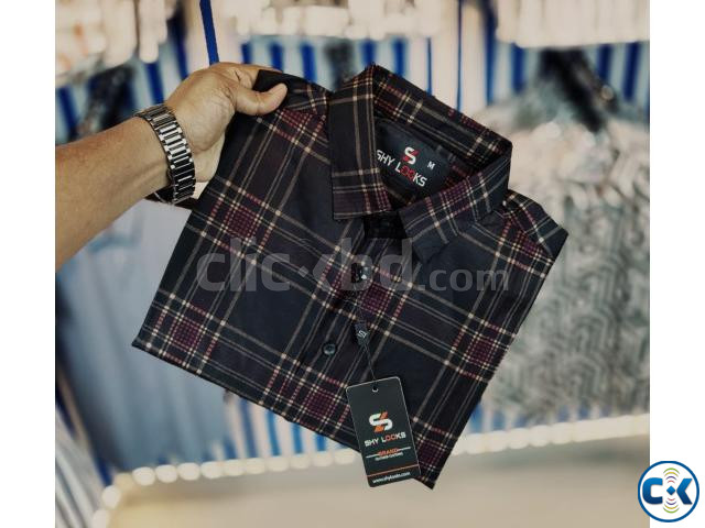 Shy Looks Pure Cotton Full Sleeve Check Shirt for Men s large image 4