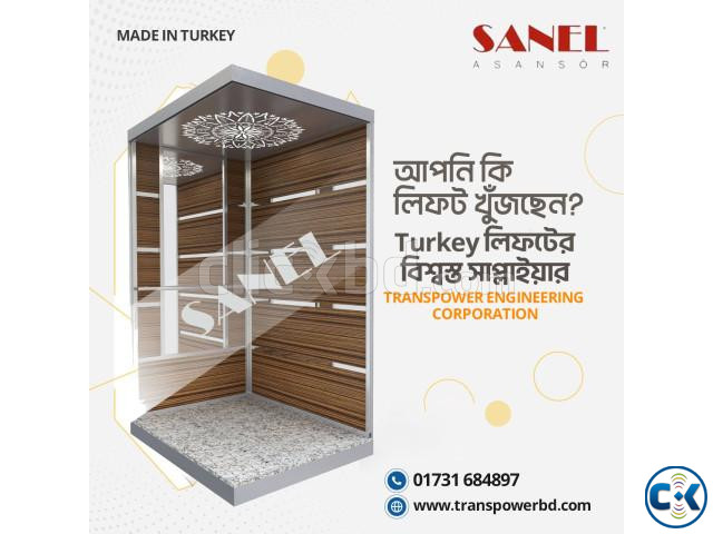 Sanel 800 Kg Passenger Elevator Brand Sanel-Turkey  large image 3
