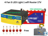 4-Fan 5-Light Solar Hybrid Combo Package Home IPS UPS inve