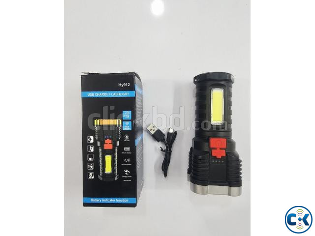 Hy912 USB Charge 5 Head Flashlight large image 2