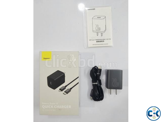 Baseus Super Si Quick Charger 20W Adapter With ip Cable large image 3