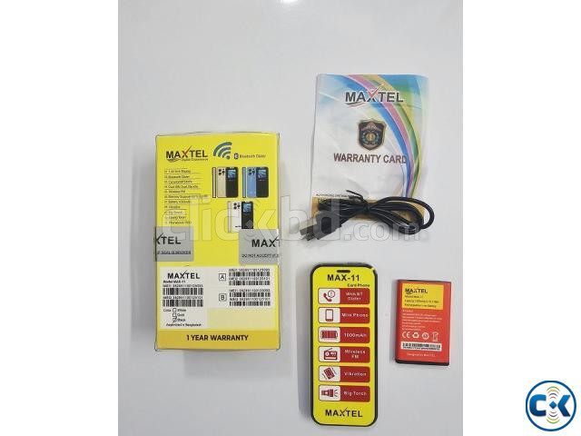 Maxtel Max-11 Mini Card Phone Black large image 2