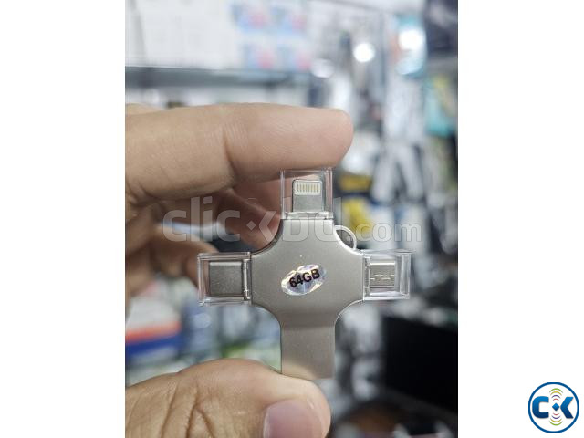 4 in 1 Flash Drive OTG Pen Drive 64GB Metal Body large image 4