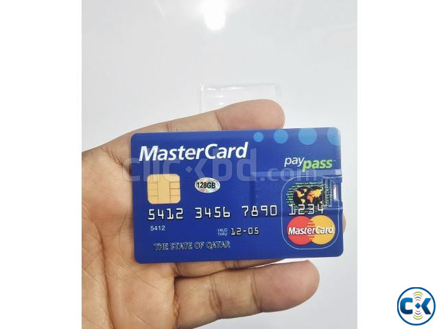 128GB Slim Credit Card Shape Flash Drive large image 2