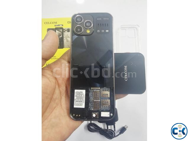 Celcom C2402 Button Phone Four Sim Black large image 2