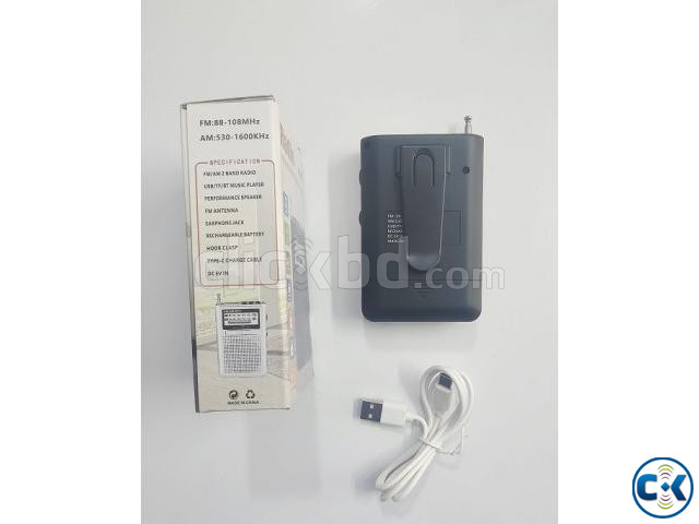 R69BT Bluetooth FM Radio 2 Band USB TF MP3 Music large image 2