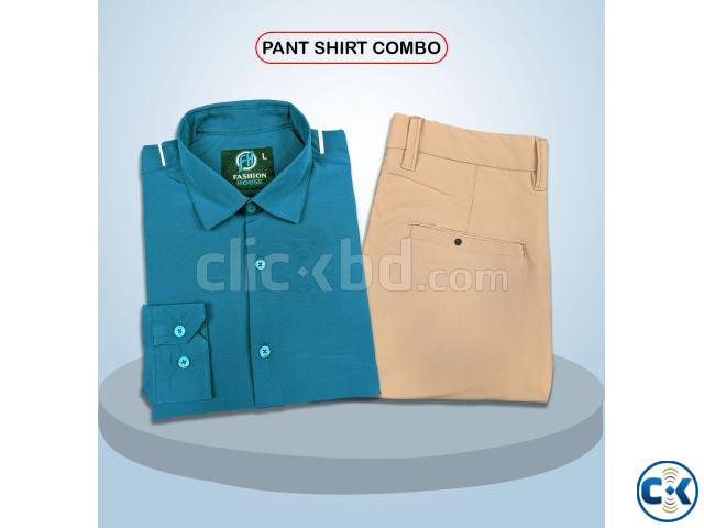 Premium Shirt Pant Combo Formal Casual Light Green D large image 3