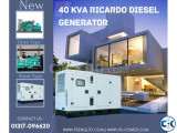 Ricardo 40kva Brand New Diesel Generator