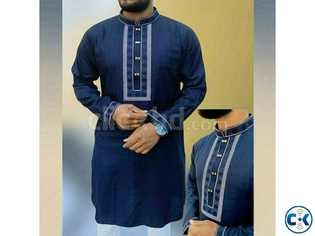 Soft Cotton Embroidery Panjabi large image 0