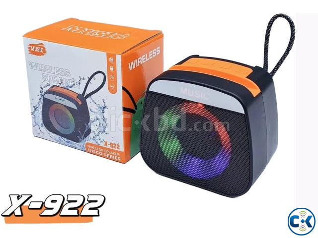 X922 Portable Bluetooth Speaker Featuring RGB Lighting Disc large image 1