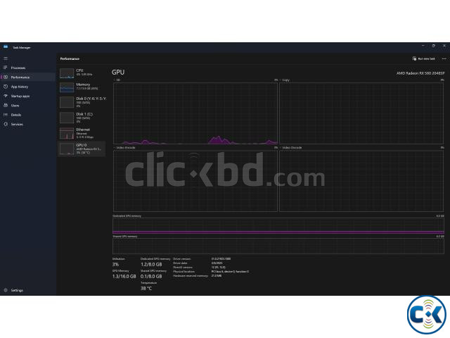 Peladn Rx 580 8gb Graphics card large image 3