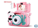 X28 Kids Dual Lens Digital Camera With Case Pink