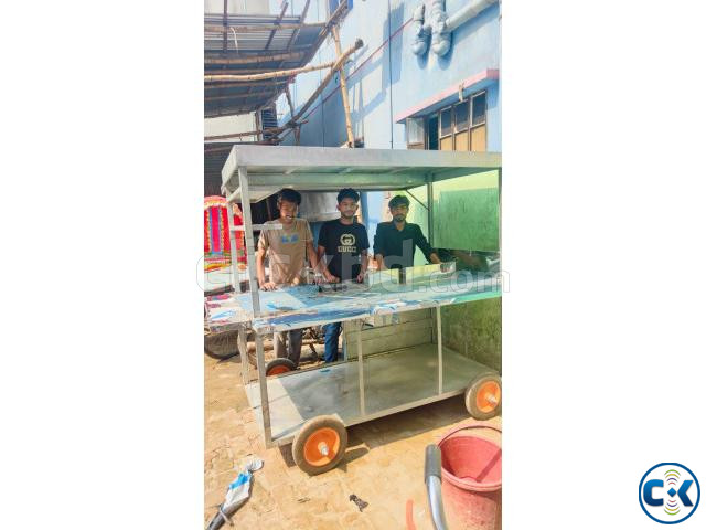 ৬ ফুট ফুড কার্ট - হট প্লেট ডিপ ফ্রায়ার ও বার্নার সহ large image 1
