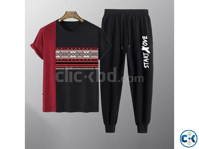 Cotton T-shirt and Trouser Set large image 1