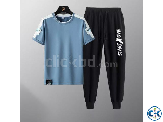 Cotton T-shirt and Trouser Set large image 2