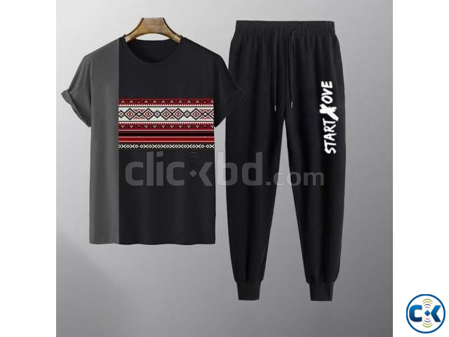 Cotton T-shirt and Trouser Set large image 3