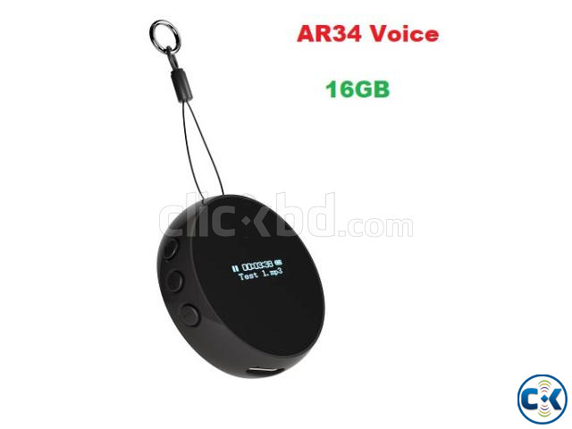 AR34 Mini Round Digital Voice Recorder 16GB LED Display large image 0