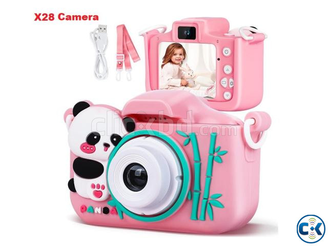 X28 Kids Dual Lens Digital Camera With Case Pink large image 0