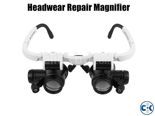 LED Watch Repair Magnifier With 2 Led Light Magnifying Glass large image 0