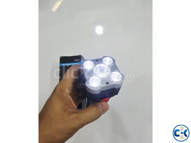 Hy912 USB Charge 5 Head Flashlight large image 2