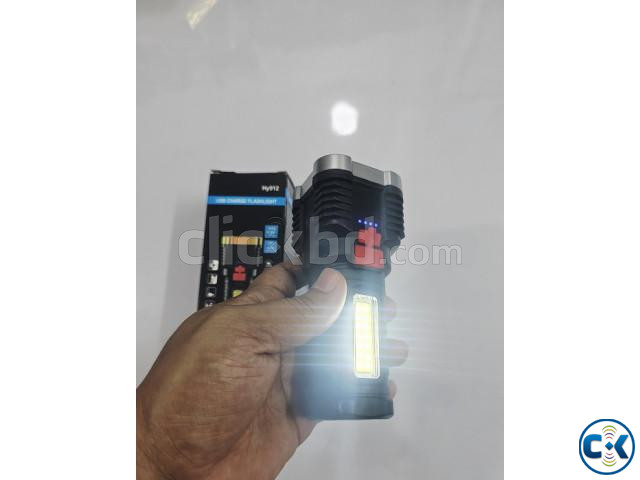 Hy912 USB Charge 5 Head Flashlight large image 3